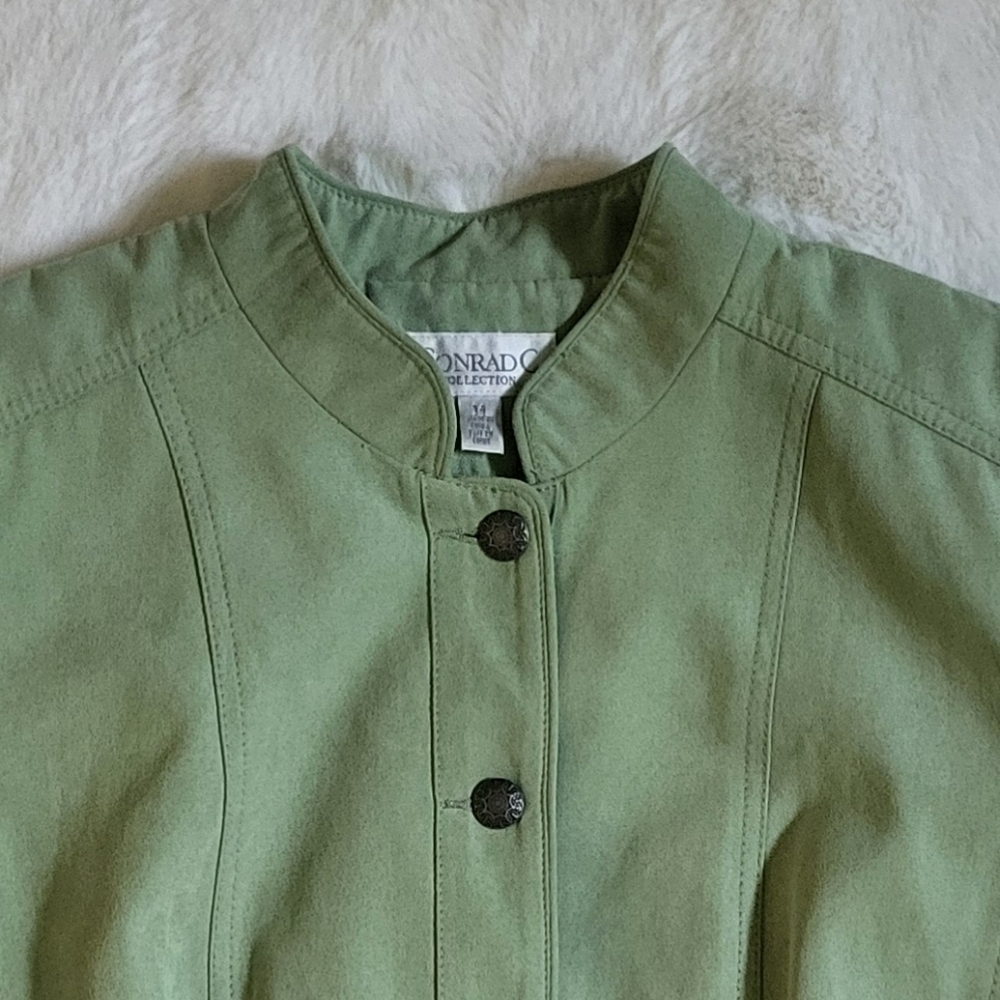 ConradC Faux Suede Women's Button Down Jacket Size 14 - Picture 8 of 12